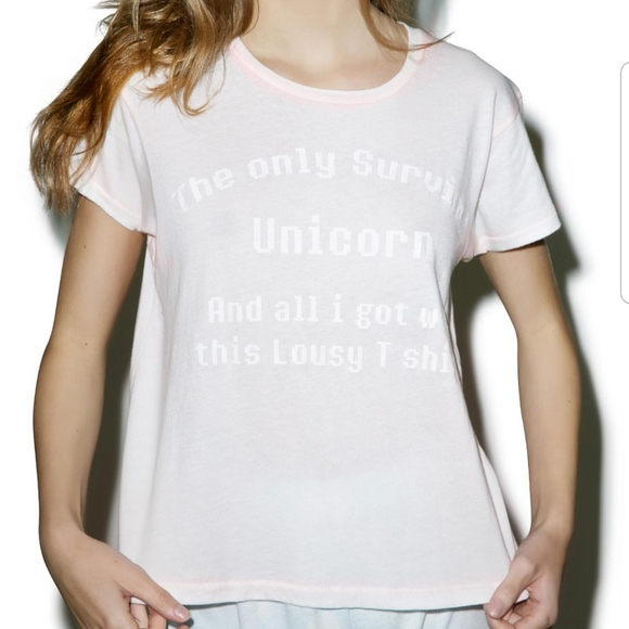 Wildfox Tops - Wildfox Sleepover T Last Unicorn